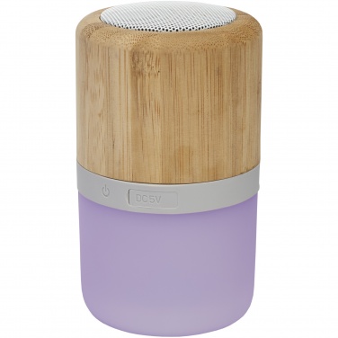 Logo trade corporate gift photo of: Aurea bamboo Bluetooth® speaker with light 