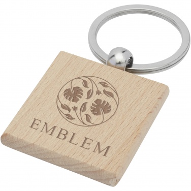 Logotrade business gift image of: Gioia beech wood squared keychain