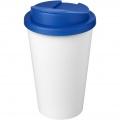 Americano® Eco 350 ml recycled tumbler with spill-proof lid, Mid blue / White