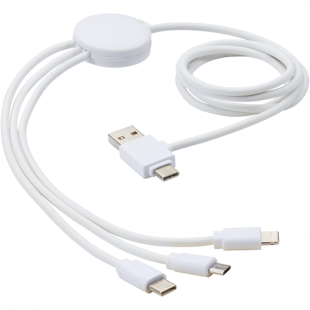 Logo trade promotional item photo of: Pure 5-in-1 charging cable with antibacterial additive