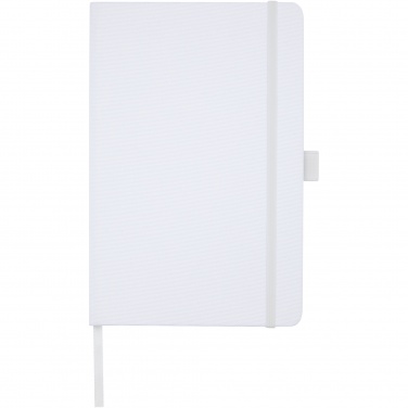 Logo trade promotional merchandise photo of: Honua A5 recycled paper notebook with recycled PET cover