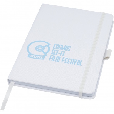 Logo trade promotional product photo of: Honua A5 recycled paper notebook with recycled PET cover