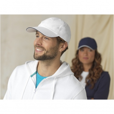 Logotrade promotional item picture of: Morion 6 panel GRS recycled cool fit sandwich cap