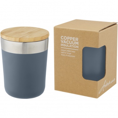 Logo trade promotional gifts picture of: Lagan 300 ml stainless steel tumbler with bamboo lid