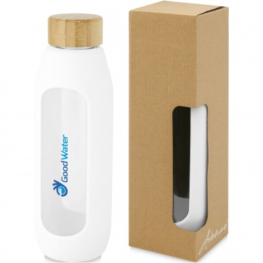 Logo trade advertising product photo of: Tidan 600 ml borosilicate glass bottle with silicone grip
