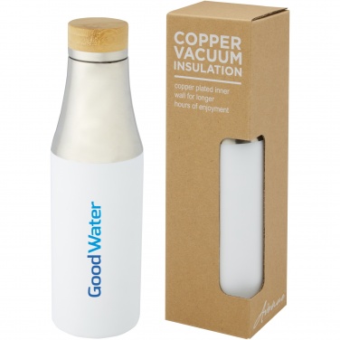 Logotrade promotional item picture of: Hulan 540 ml copper vacuum insulated stainless steel bottle with bamboo lid