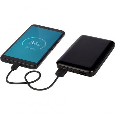 Logo trade promotional items image of: Gleam 5000 mAh ultra slim light-up power bank