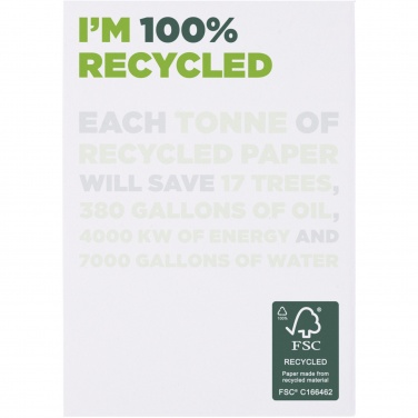 Logo trade business gifts image of: Desk-Mate® A7 recycled notepad