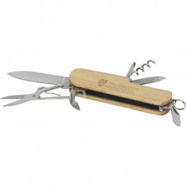 Logo trade promotional items image of: Richard 7-function wooden pocket knife