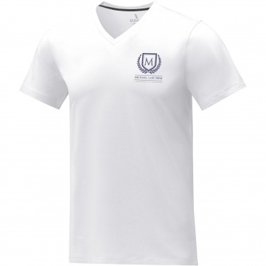 Logo trade promotional merchandise image of: Somoto short sleeve men's V-neck t-shirt 