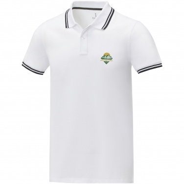 Logotrade promotional item picture of: Amarago short sleeve men's tipping polo