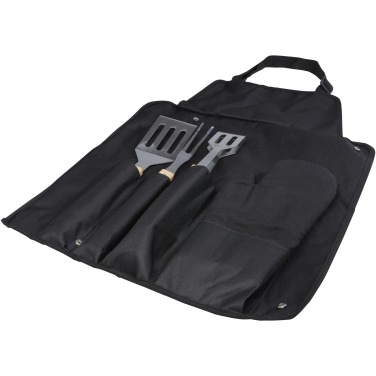 Logo trade promotional giveaways image of: Gril 3-piece BBQ tools set and glove 