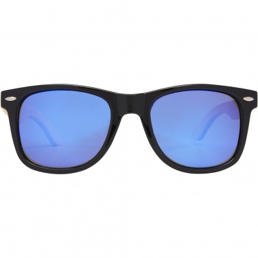 Logo trade promotional gifts picture of: Taiyō rPET/bamboo mirrored polarized sunglasses in gift box