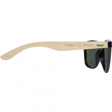 Logo trade corporate gifts picture of: Taiyō rPET/bamboo mirrored polarized sunglasses in gift box
