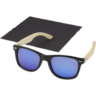 Logo trade advertising products image of: Taiyō rPET/bamboo mirrored polarized sunglasses in gift box