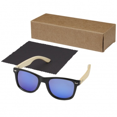 Logo trade promotional giveaways picture of: Taiyō rPET/bamboo mirrored polarized sunglasses in gift box