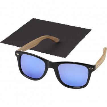 Logotrade business gift image of: Hiru rPET/wood mirrored polarized sunglasses in gift box