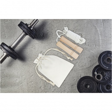 Logo trade corporate gifts picture of: Denise wooden skipping rope in cotton pouch