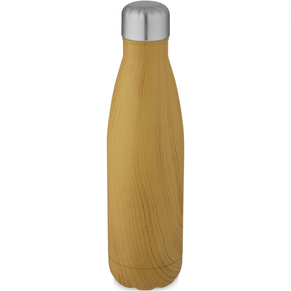 Logo trade corporate gifts image of: Cove 500 ml vacuum insulated stainless steel bottle with wood print