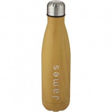 Logo trade corporate gifts picture of: Cove 500 ml vacuum insulated stainless steel bottle with wood print