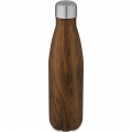 Cove 500 ml vacuum insulated stainless steel bottle with wood print, Wood