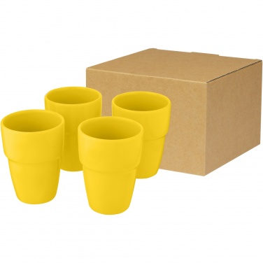 Logo trade promotional gifts picture of: Staki 4-piece 280 ml stackable mug gift set