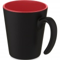 Oli 360 ml ceramic mug with handle, Red / Solid black