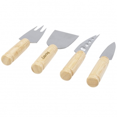 Logotrade advertising products photo of: Cheds 4-piece bamboo cheese set