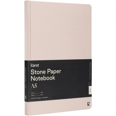 Logotrade promotional product image of: Karst® A5 stone paper hardcover notebook - lined