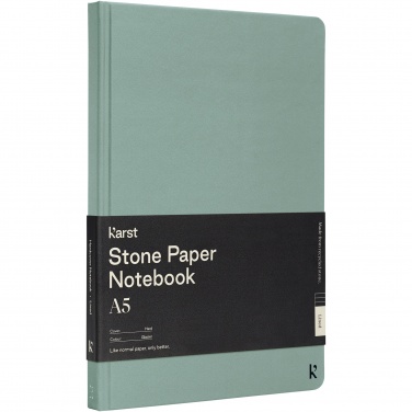 Logotrade promotional product picture of: Karst® A5 stone paper hardcover notebook - lined