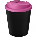 Americano® Espresso Eco 250 ml recycled tumbler with spill-proof lid, Solid black / Magenta