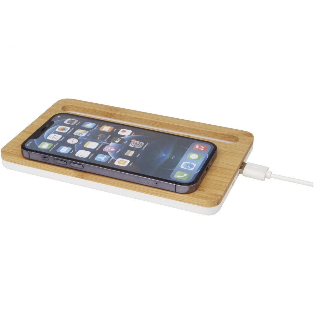 Logotrade advertising product image of: Medake 10W bamboo wireless charger
