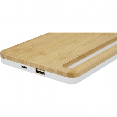 Logo trade business gifts image of: Medake 10W bamboo wireless charger