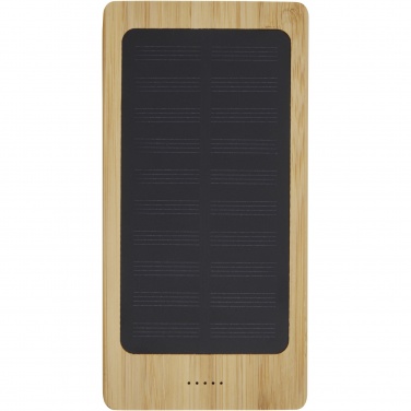 Logo trade promotional giveaway photo of: Alata 8000 mAh bamboo solar power bank