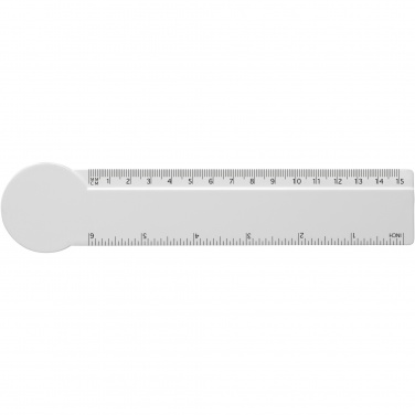 Logo trade business gifts image of: Tait 15 cm circle-shaped recycled plastic ruler 