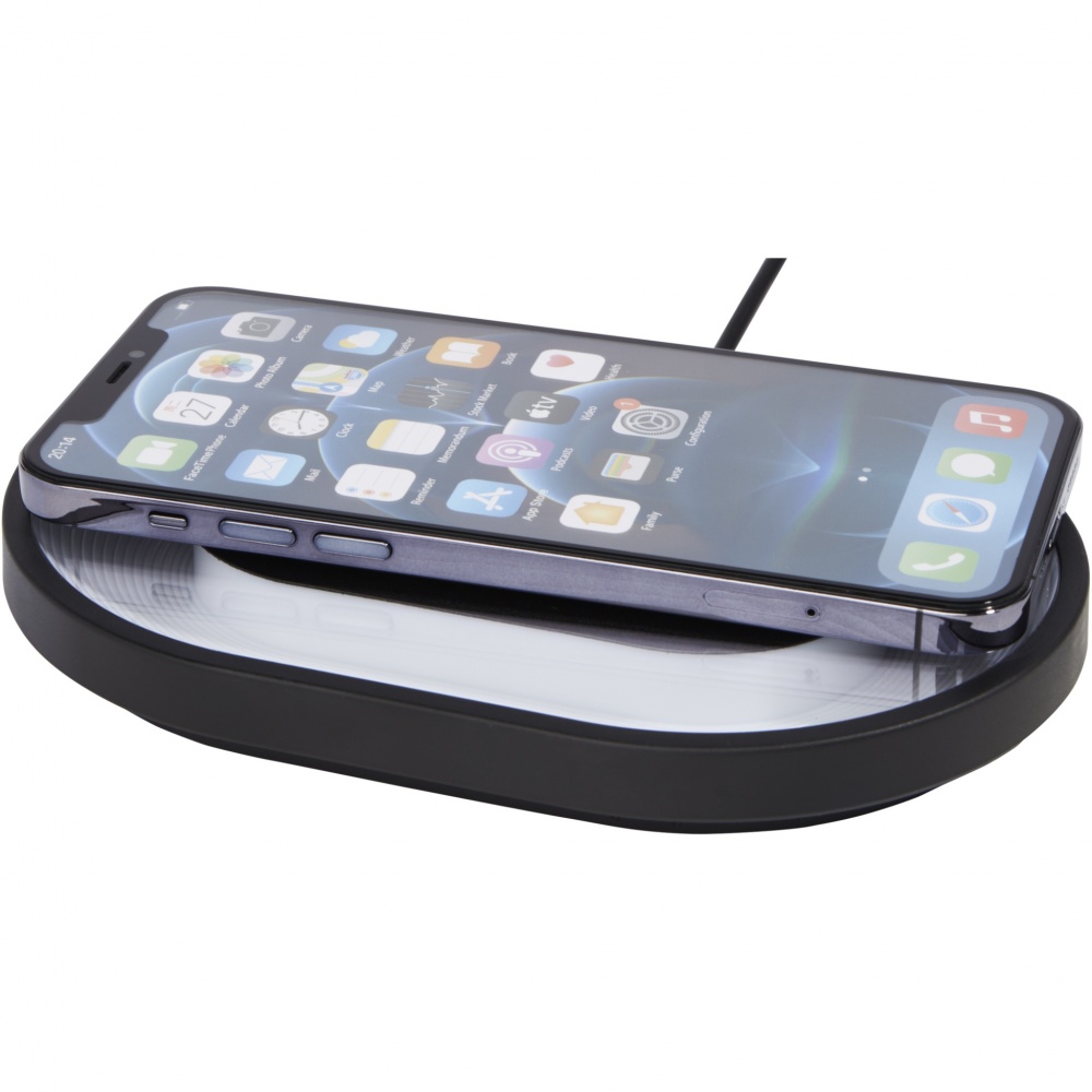 Logotrade promotional merchandise image of: Ray wireless charging pad with RGB mood light