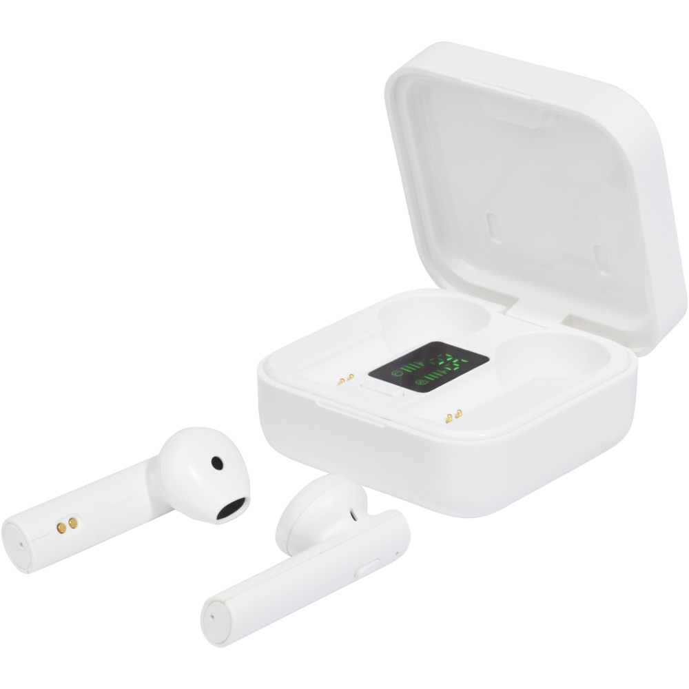 Logo trade corporate gift photo of: Tayo solar charging TWS earbuds 