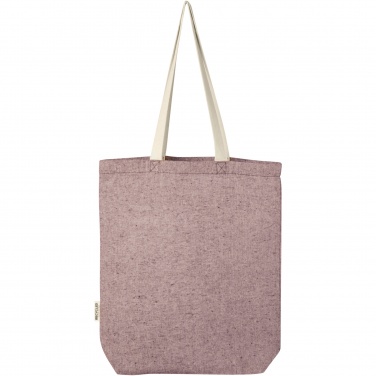 Logo trade promotional gifts image of: Pheebs 150 g/m² recycled cotton tote bag with front pocket 9L