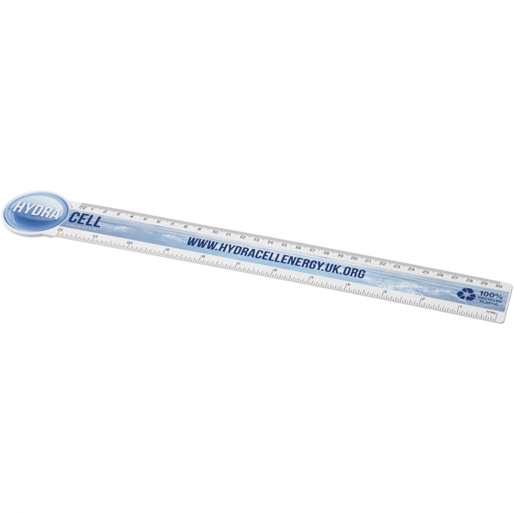 Logotrade promotional giveaway picture of: Tait 30cm circle-shaped recycled plastic ruler