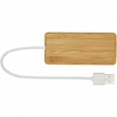 Logotrade promotional gift picture of: Tapas bamboo USB hub