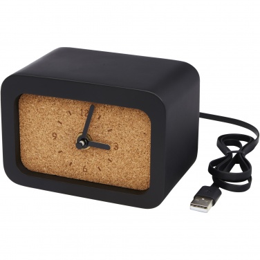 Logotrade promotional item picture of: Momento wireless limestone charging desk clock