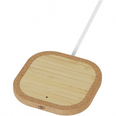 Logo trade business gift photo of: Cerris 15W cork wireless charging pad