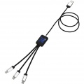 SCX.design C17 easy to use light-up cable, Blue / Solid black