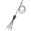 SCX.design C17 easy to use light-up cable, Solid black / White