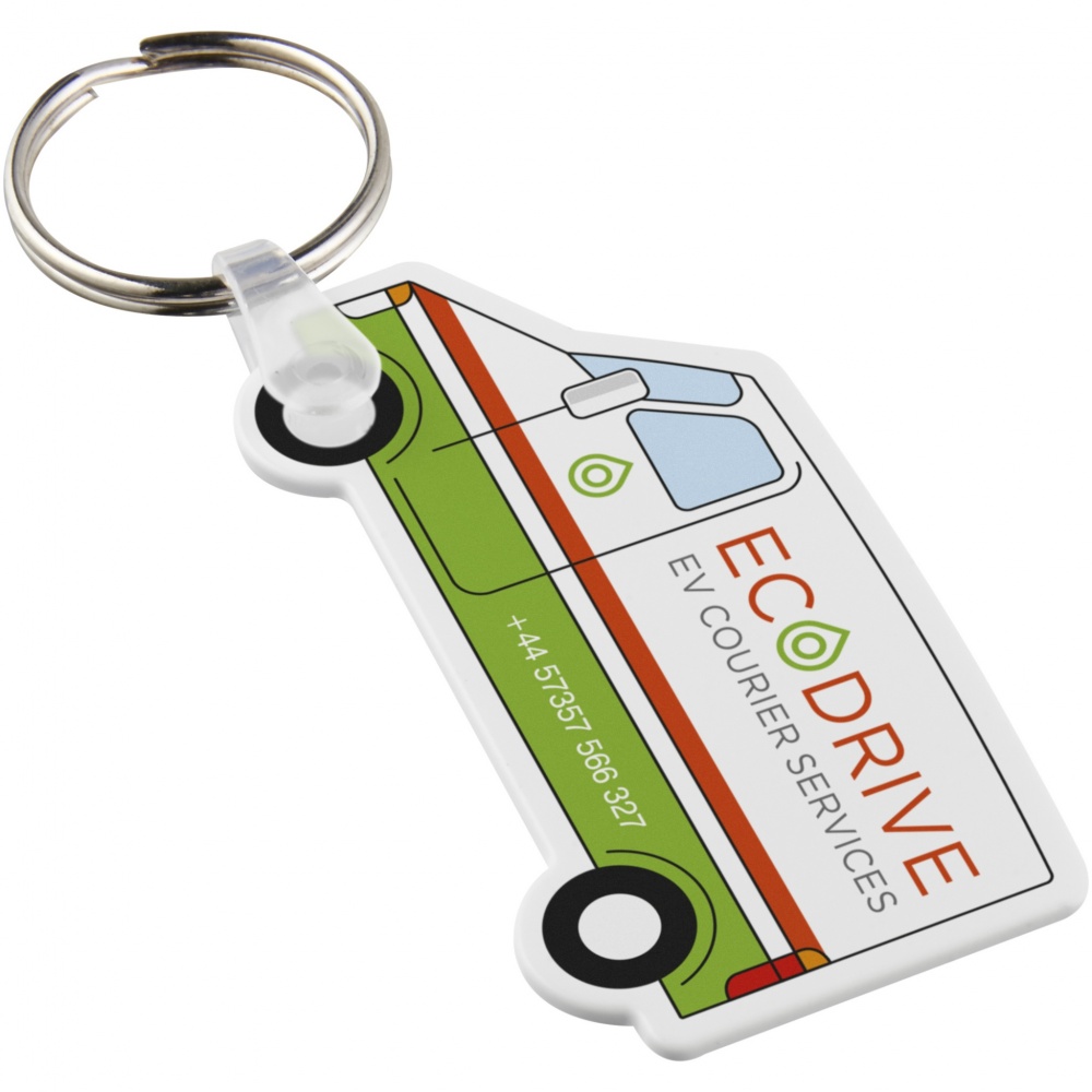 Logotrade advertising products photo of: Tait van-shaped recycled keychain