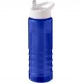 H2O Active® Eco Treble 750 ml spout lid sport bottle , Blue / White