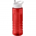 H2O Active® Eco Treble 750 ml spout lid sport bottle , Red / White