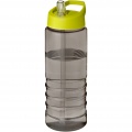 H2O Active® Eco Treble 750 ml spout lid sport bottle , Charcoal / Lime