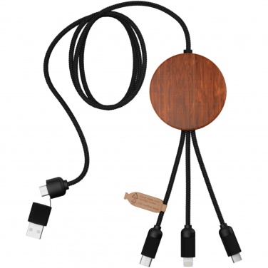 Logotrade promotional products photo of: SCX.design C40 5-in-1 rPET light-up logo charging cable and 10W charging pad