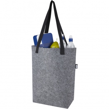 Logotrade promotional giveaway image of: Felta GRS recycled felt tote bag with wide bottom 12L